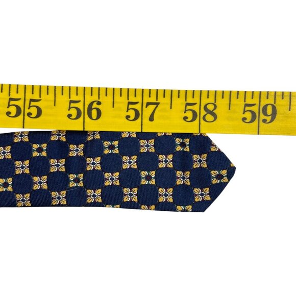 Tommy Hilfiger Silk Tie Vintage 90's Red Blue Preppy Crests - Picture 6 of 6